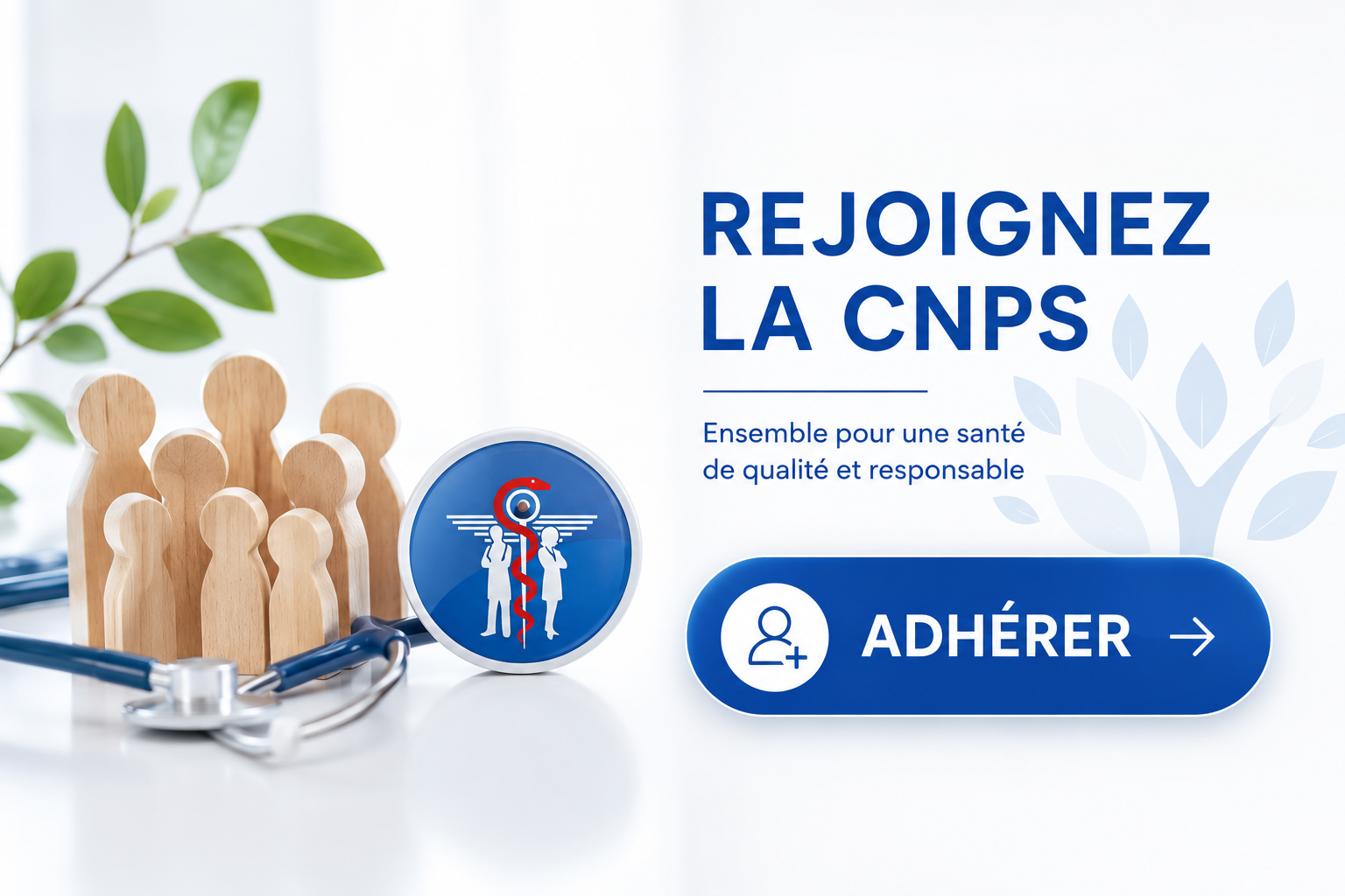 Illustration invitant les praticiens à rejoindre la Chambre Nationale des Praticiens de la Santé (CNPS).