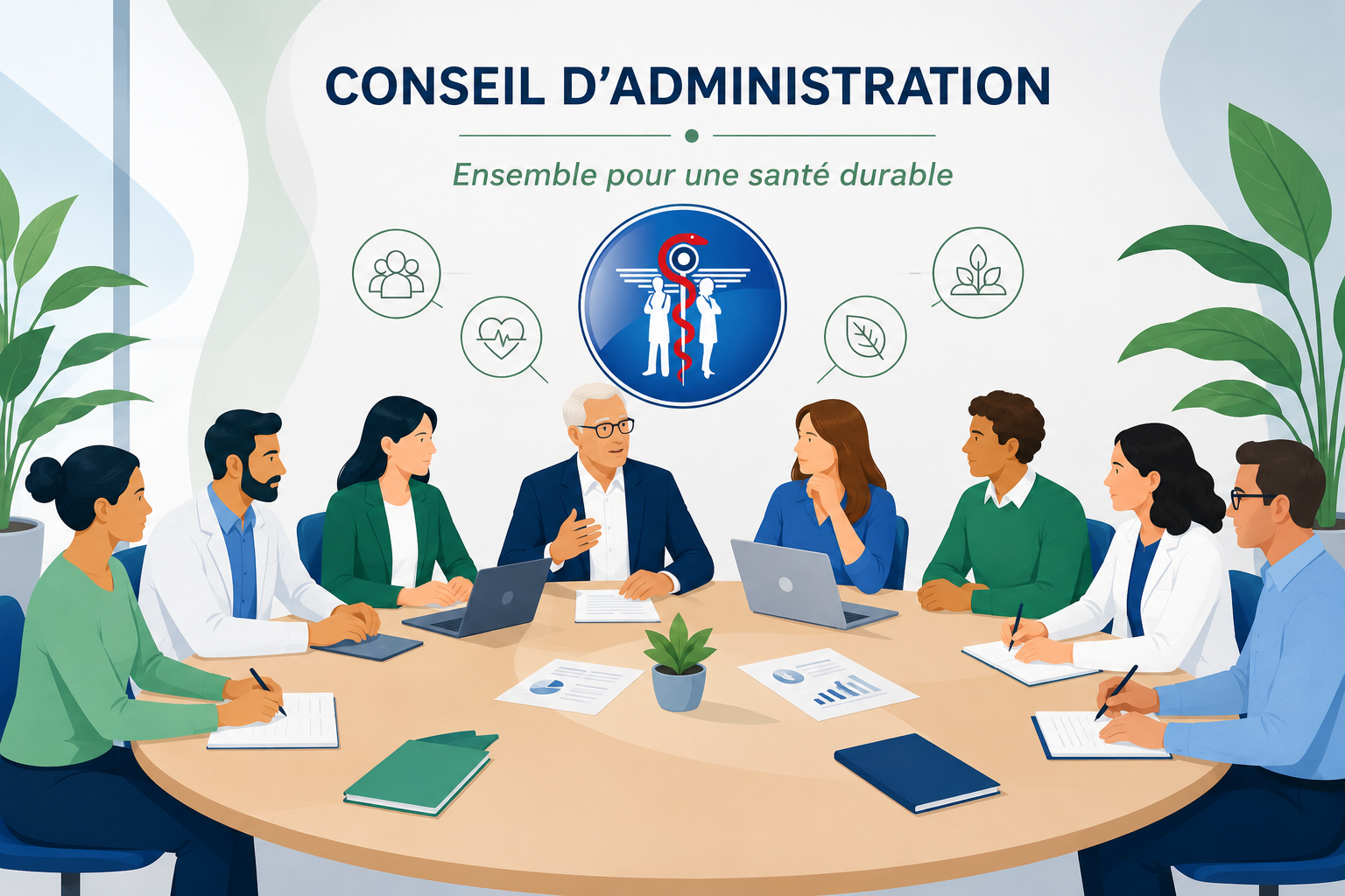 Illustration du Conseil d'administration de la CNPS – Chambre Nationale des Praticiens de la Santé